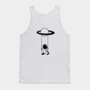 Astronaut swings on Planet Tank Top